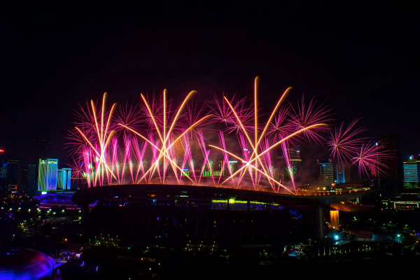 The opening fireworks display of the first National Student (Youth) Games was held in November 2023